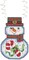 Janlynn/Holiday Wizzers Counted Cross Stitch Kit 3"X2.25"-Snowman With Candy Cane